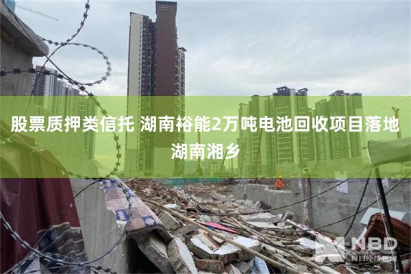 股票质押类信托 湖南裕能2万吨电池回收项目落地湖南湘乡